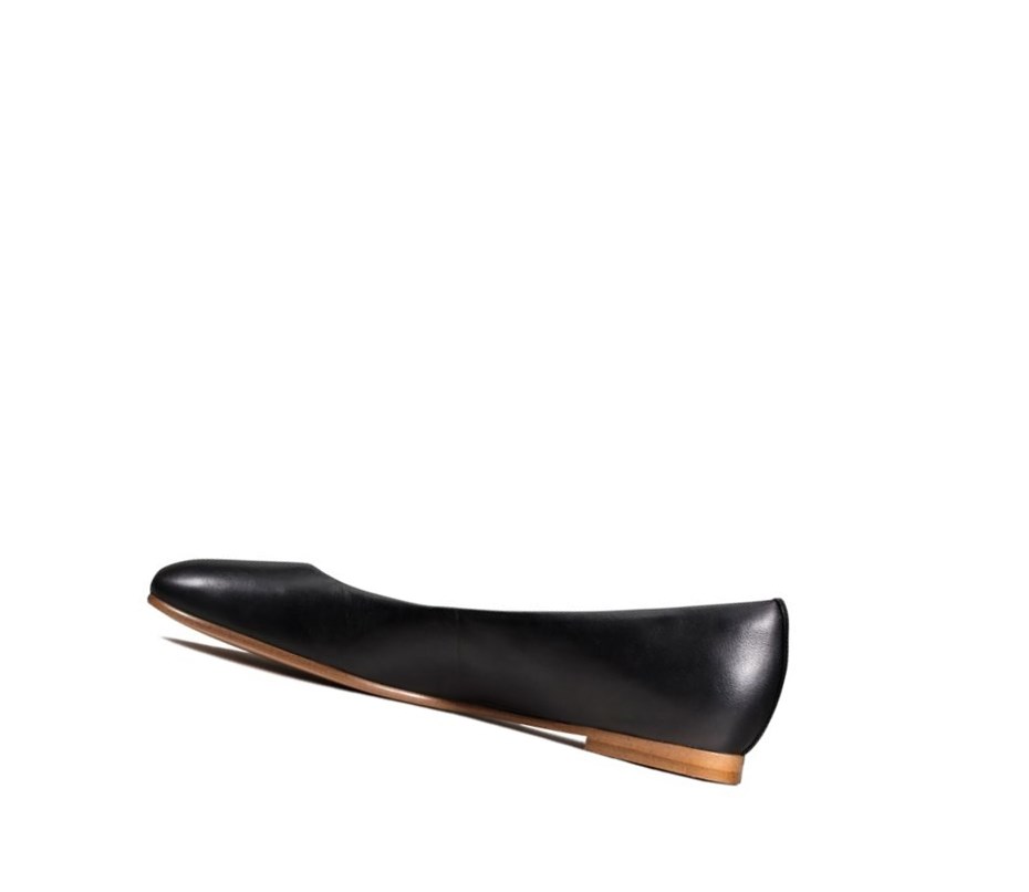 Ballerine Clarks Grace Piper Cuir Femme Noir | LUAS35648