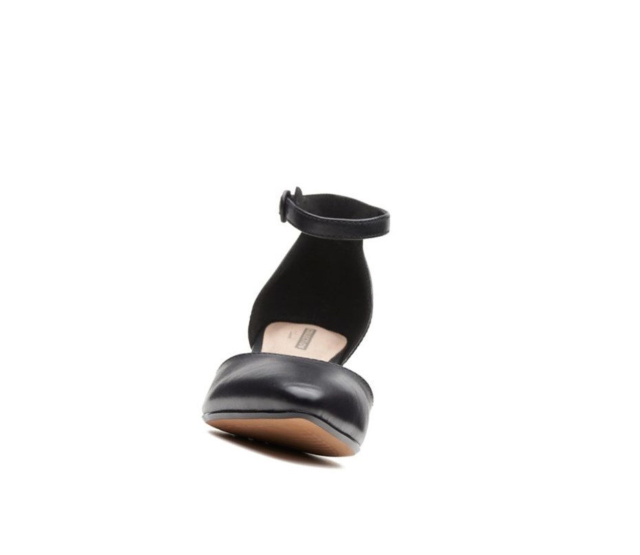 Ballerine Clarks Linvale Edyth Cuir Femme Noir | WCSZ52047