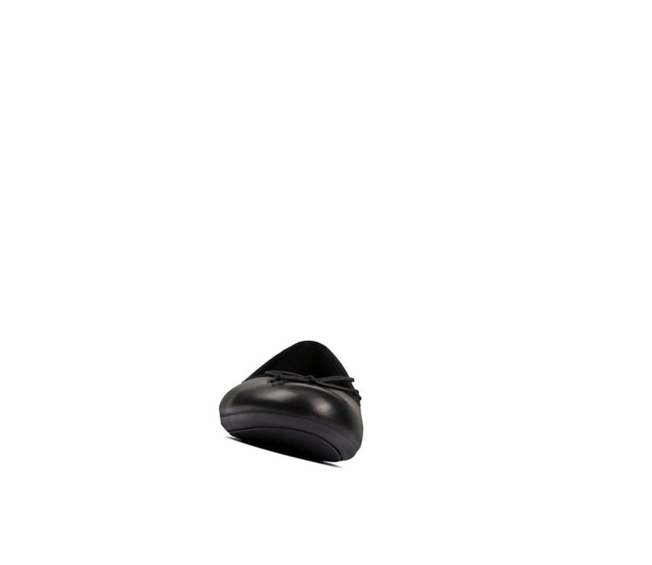 Ballerine Clarks Patale Cuir Femme Noir | EZXR18624