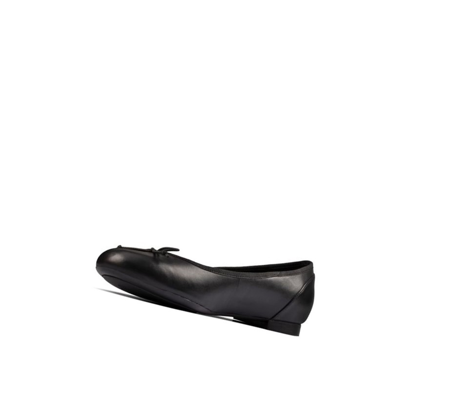 Ballerine Clarks Patale Cuir Femme Noir | EZXR18624