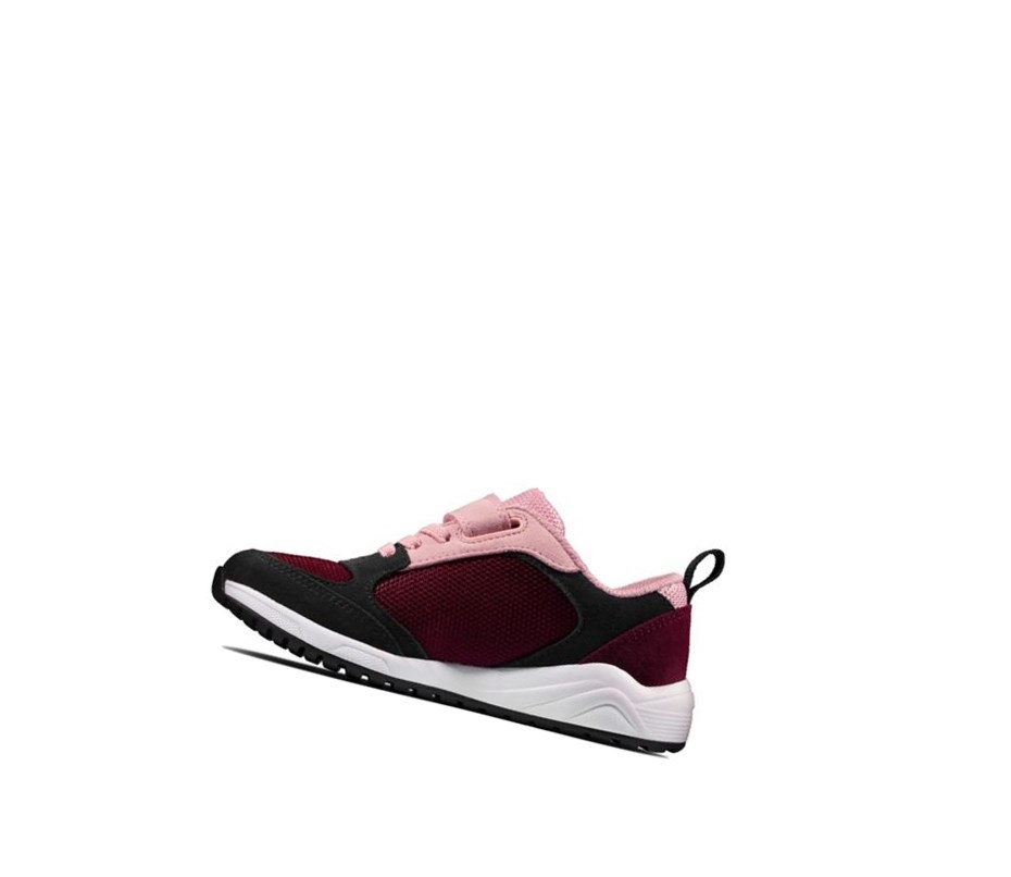 Baskets Clarks Aeon Flex Textile Fille Bordeaux | AZIT79862