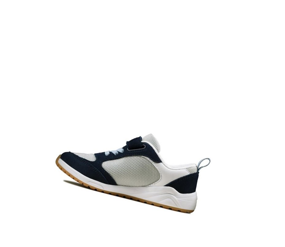 Baskets Clarks Aeon Flex Textile Fille Bleu Marine | MWXV51830