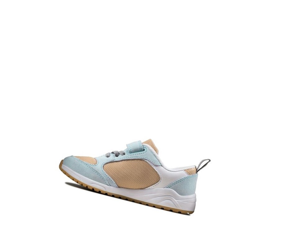 Baskets Clarks Aeon Flex Textile Garcon Bleu Clair | XYOP14395