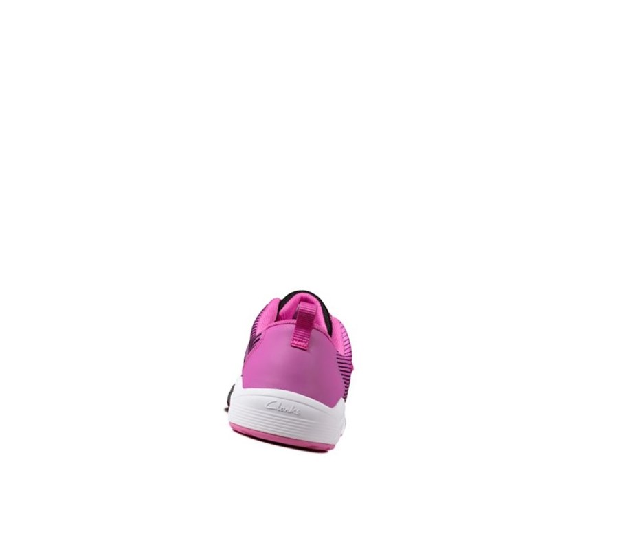 Baskets Clarks Aeon Pace Cuir Fille Rose | LPUX72185