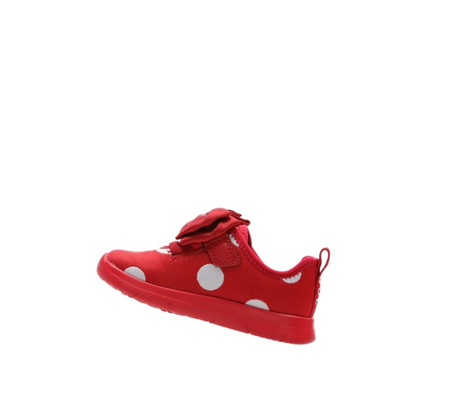 Baskets Clarks Ath Bow Fille Rouge | HDRA50917