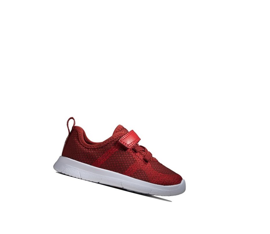 Baskets Clarks Ath Flux Textile Fille Bordeaux | QDBG32716