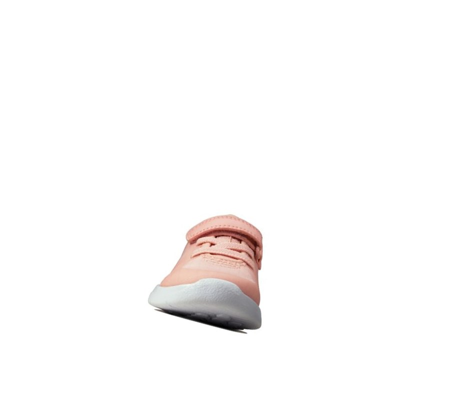 Baskets Clarks Ath Flux Textile Fille Rose Clair | GDTW91374