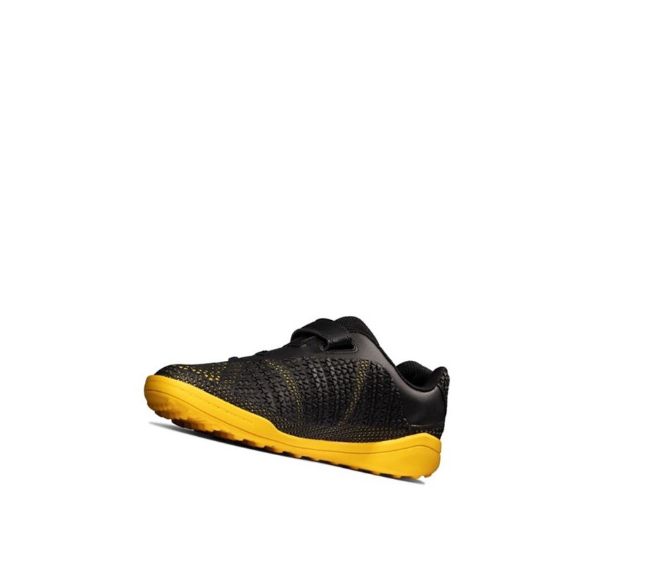 Baskets Clarks Award Swift Fille Noir Jaune | OYJK93821