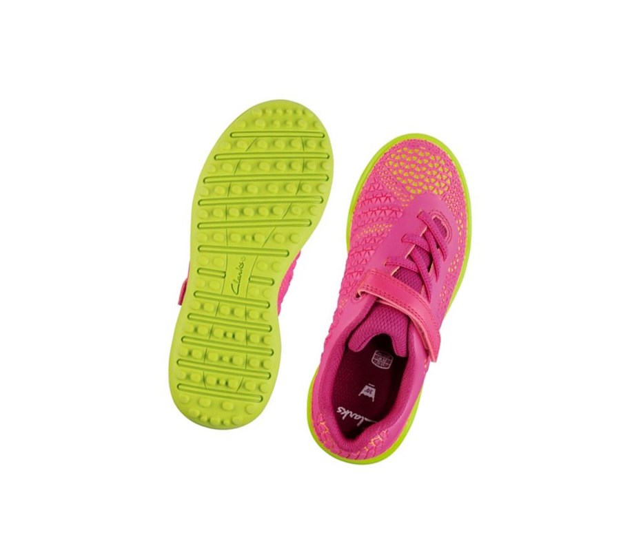 Baskets Clarks Award Swift Fille Rose Citron | HPYU30487