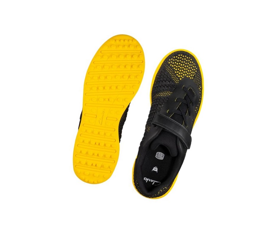 Baskets Clarks Award Swift Garcon Noir Jaune | YSTL62371