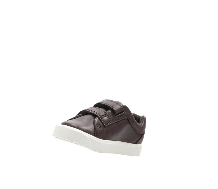 Baskets Clarks City Oasis Lo Cuir Fille Marron | IJEK12596