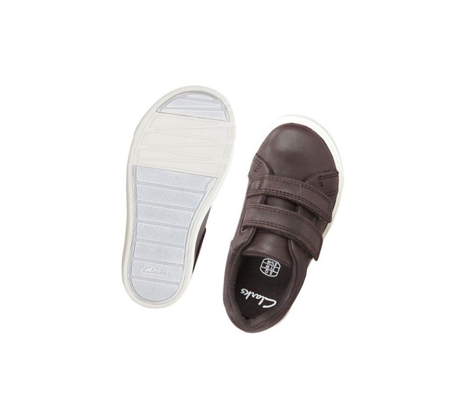 Baskets Clarks City Oasis Lo Cuir Fille Marron | IJEK12596