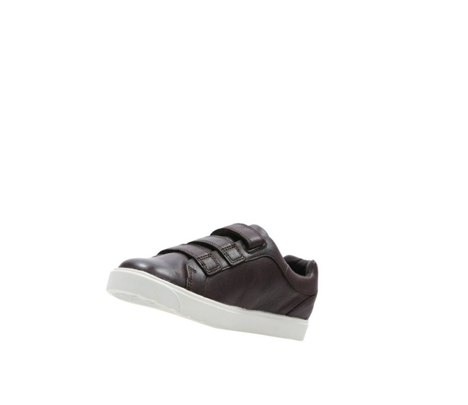 Baskets Clarks City Oasis Lo Cuir Fille Marron | QTWG89427