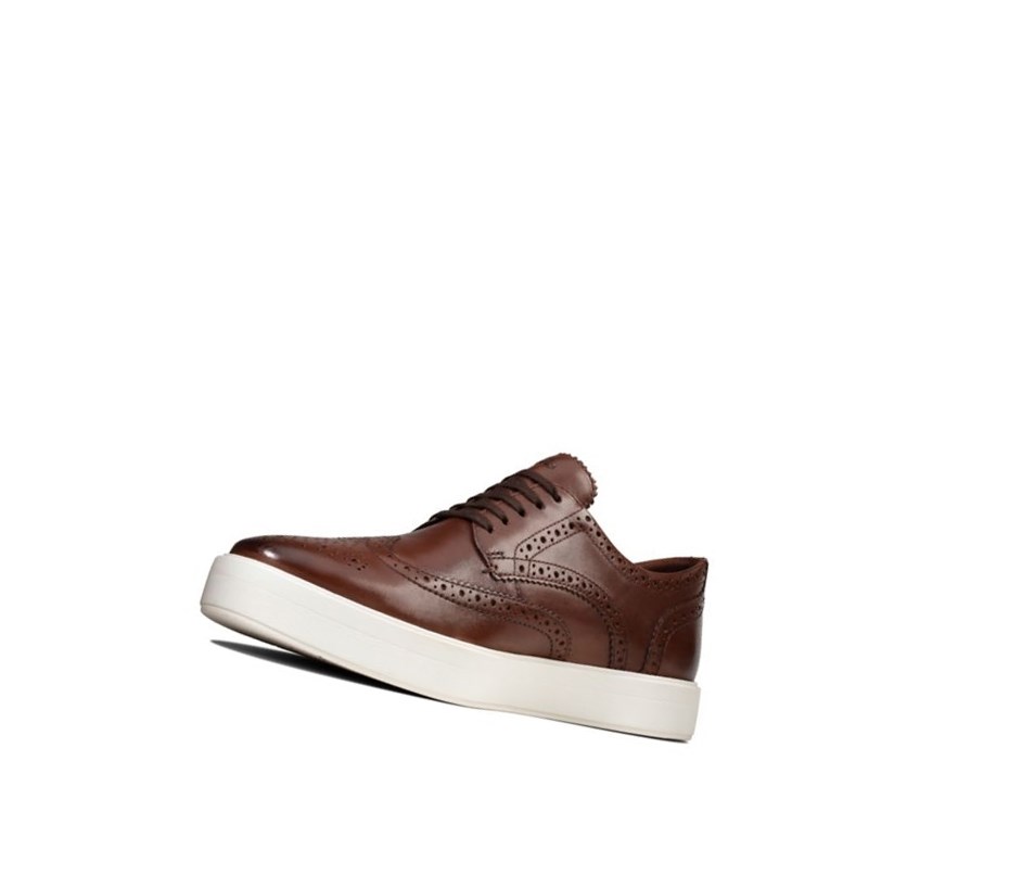 Baskets Clarks Hero Limit Cuir Homme Marron | BXQD19283