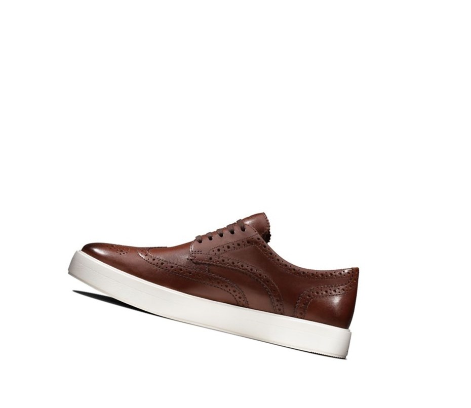 Baskets Clarks Hero Limit Cuir Homme Marron | BXQD19283