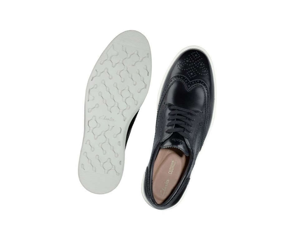 Baskets Clarks Hero Limit Cuir Homme Noir | TXNI18957