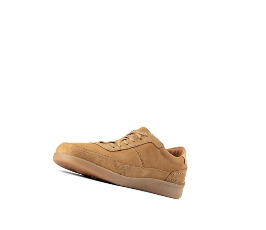 Baskets Clarks Oakland Run Cuir Homme Marron | UQEX48501