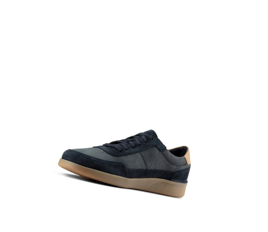 Baskets Clarks Oakland Run Daim Homme Bleu Marine | DJIB05914