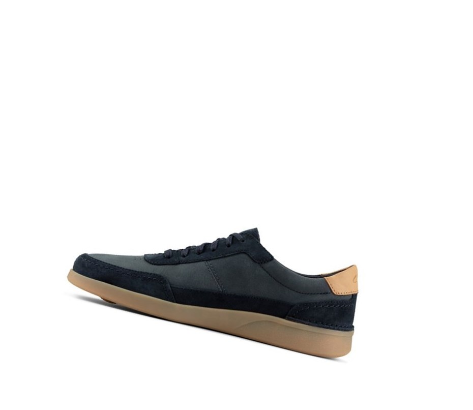 Baskets Clarks Oakland Run Daim Homme Bleu Marine | DJIB05914