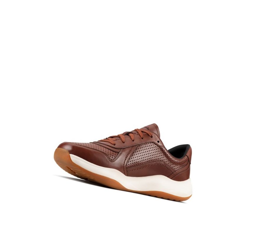 Baskets Clarks Sift Speed Cuir Homme Marron | ESXJ98417