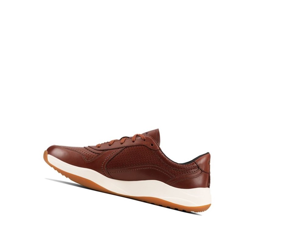 Baskets Clarks Sift Speed Cuir Homme Marron | ESXJ98417