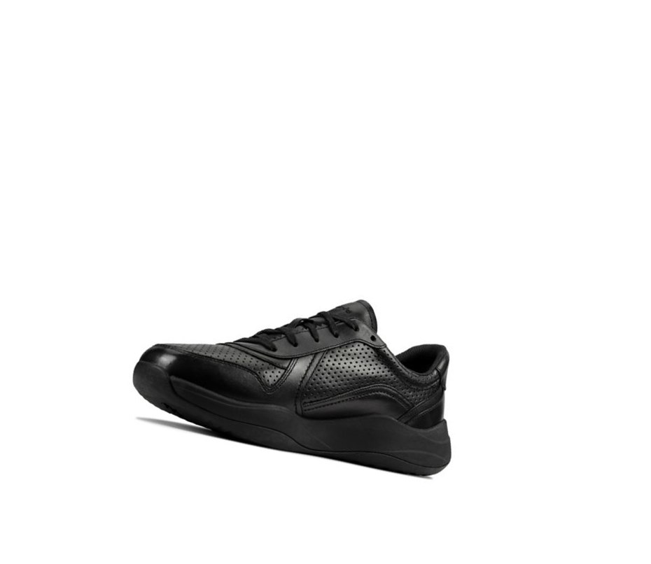 Baskets Clarks Sift Speed Cuir Homme Noir | MYNJ56084