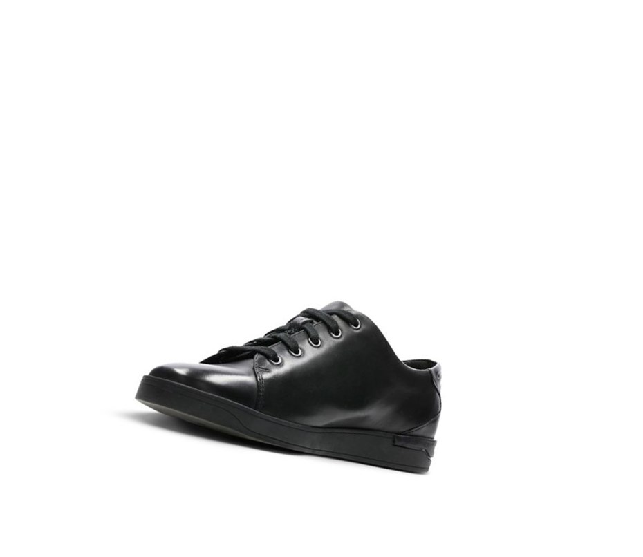 Baskets Clarks Stanway Dentelle Cuir Homme Noir | MQJN94315