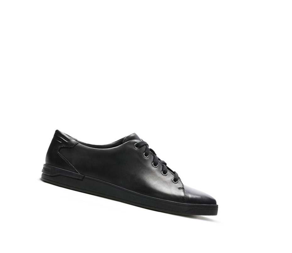 Baskets Clarks Stanway Dentelle Cuir Homme Noir | MQJN94315