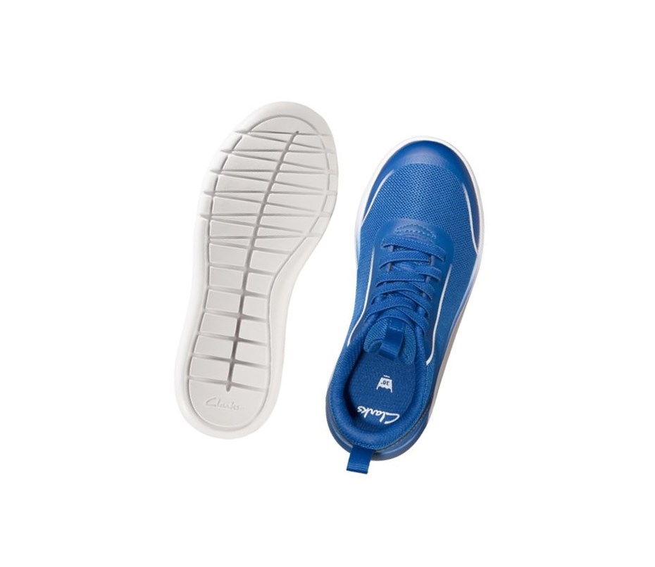 Baskets Clarks Suburb Spark Fille Bleu | GQWM26178