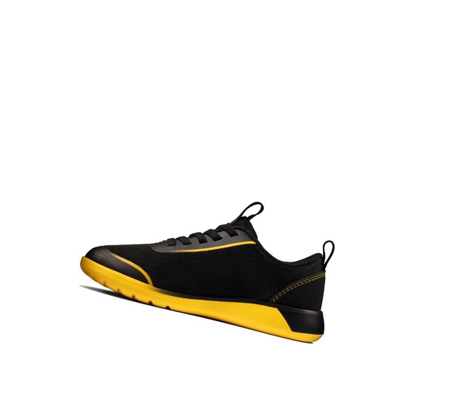 Baskets Clarks Suburb Spark Fille Noir Jaune | UVPJ51406