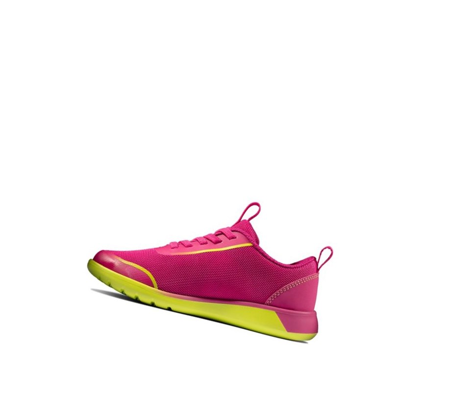 Baskets Clarks Suburb Spark Fille Rose Citron | OTNI10746