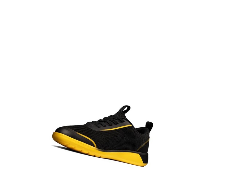 Baskets Clarks Suburb Spark Garcon Noir Jaune | AILP92036