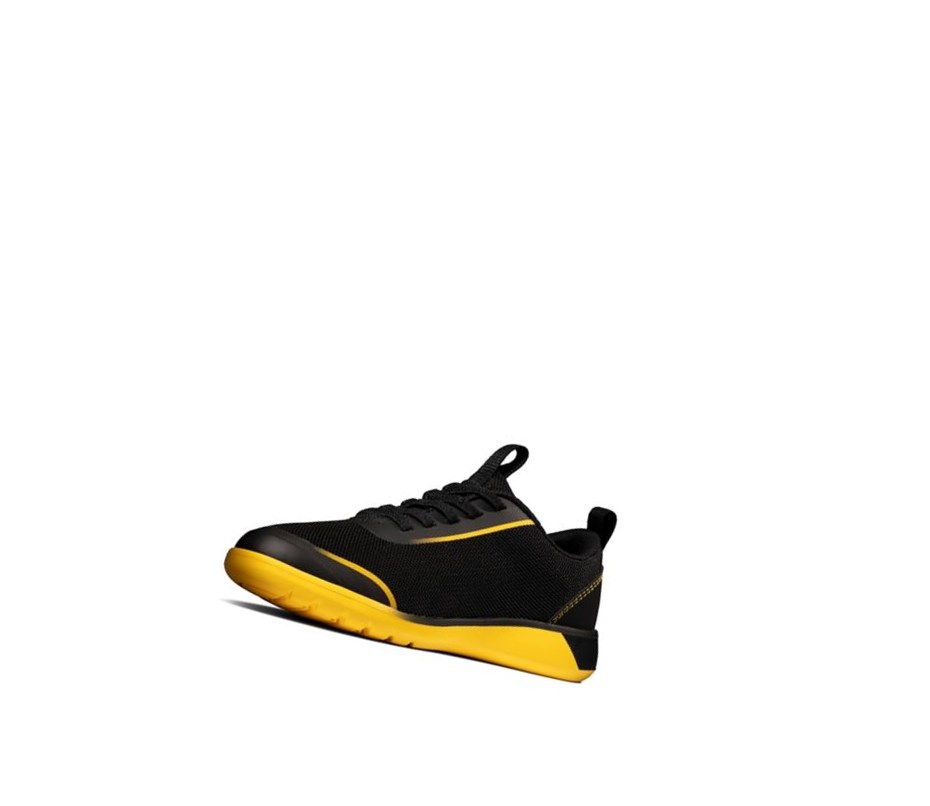 Baskets Clarks Suburb Spark Garcon Noir Jaune | ILCU57439