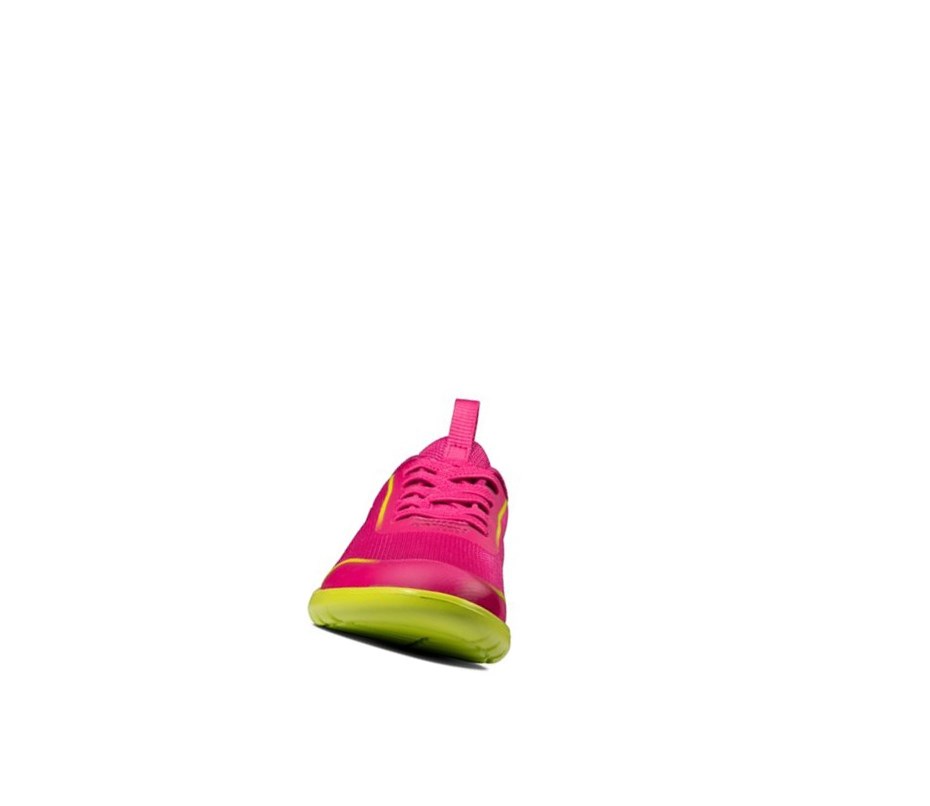 Baskets Clarks Suburb Spark Garcon Rose Citron | WXDV25147