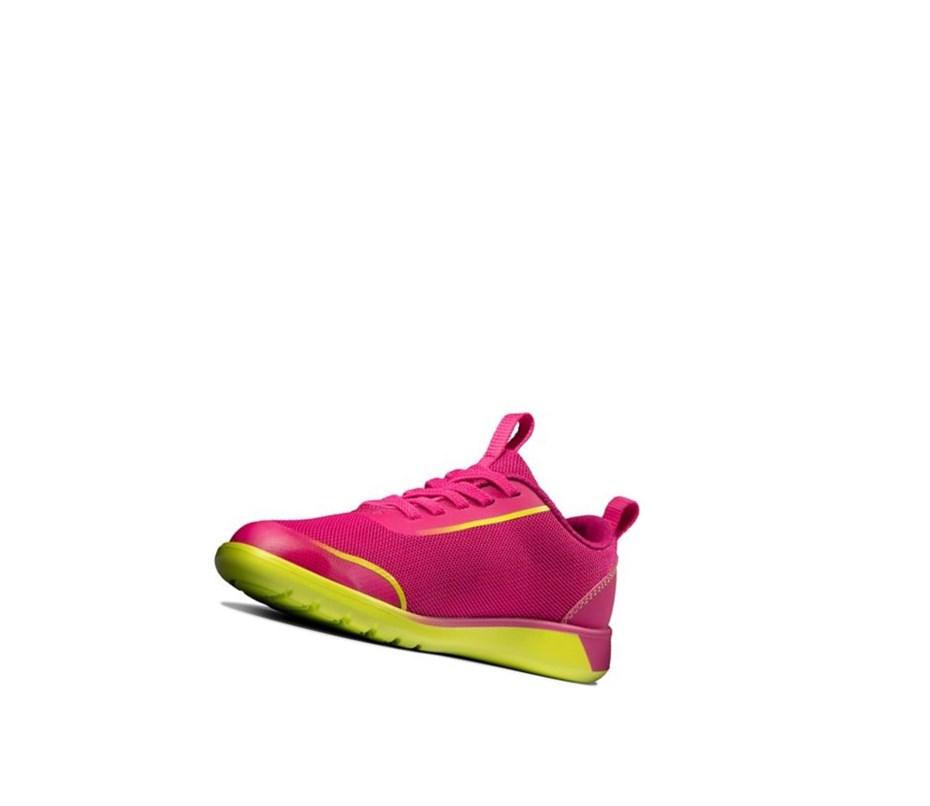 Baskets Clarks Suburb Spark Garcon Rose Citron | WXDV25147