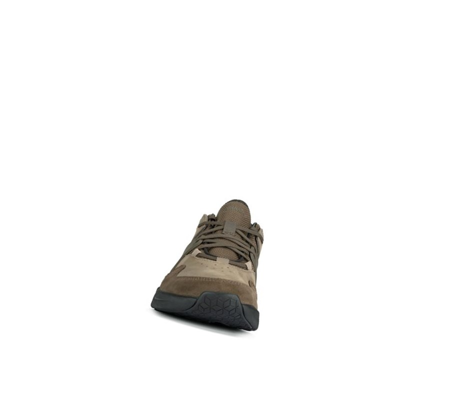 Baskets Clarks Tri Active Dentelle Cuir Homme Vert Olive Foncé | RVUQ27190