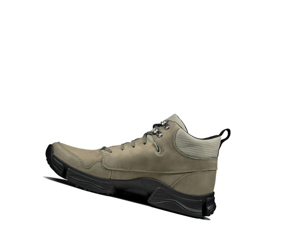 Baskets Clarks Tri Path Hike Textile Homme Vert Olive | ULKG08571