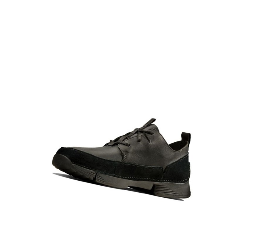 Baskets Clarks Tri Solar Cuir Homme Noir | MAPR24015