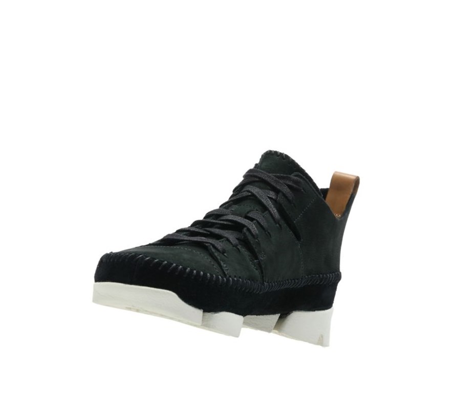 Baskets Clarks Trigenic Flex Nubuck Daim Homme Noir | NAXY20581