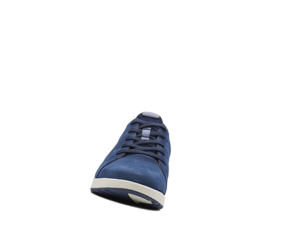 Baskets Clarks Un Adorn Dentelle Cuir Femme Bleu Marine | CZAY52638