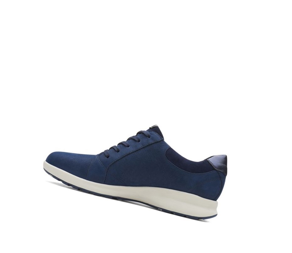 Baskets Clarks Un Adorn Dentelle Cuir Femme Bleu Marine | CZAY52638