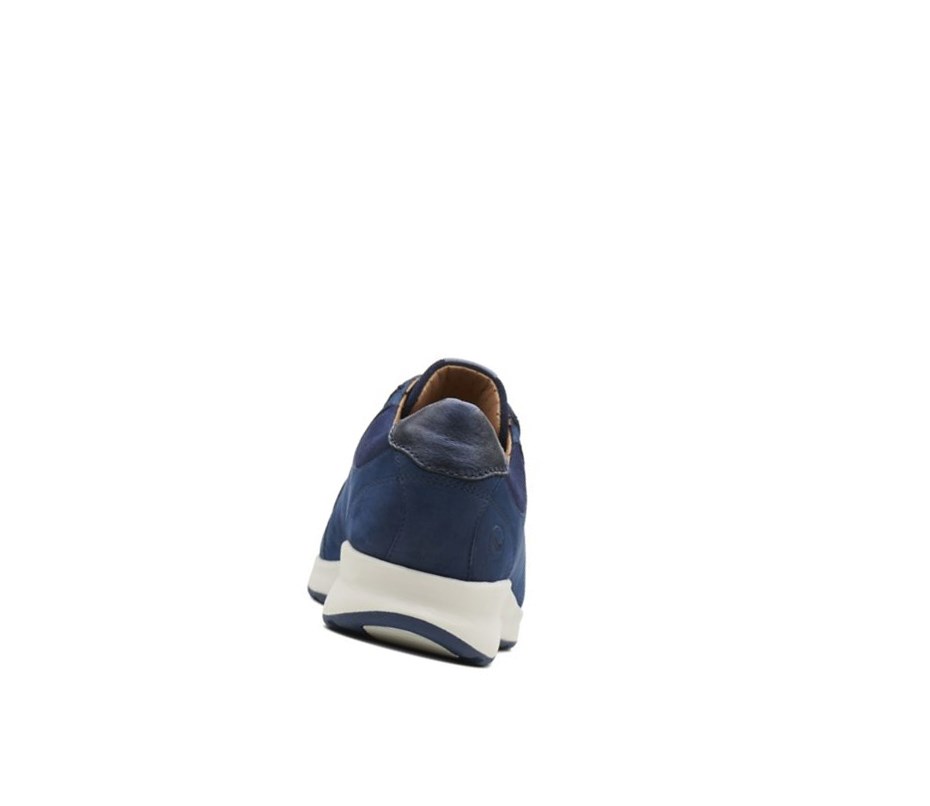 Baskets Clarks Un Adorn Dentelle Cuir Femme Bleu Marine | CZAY52638