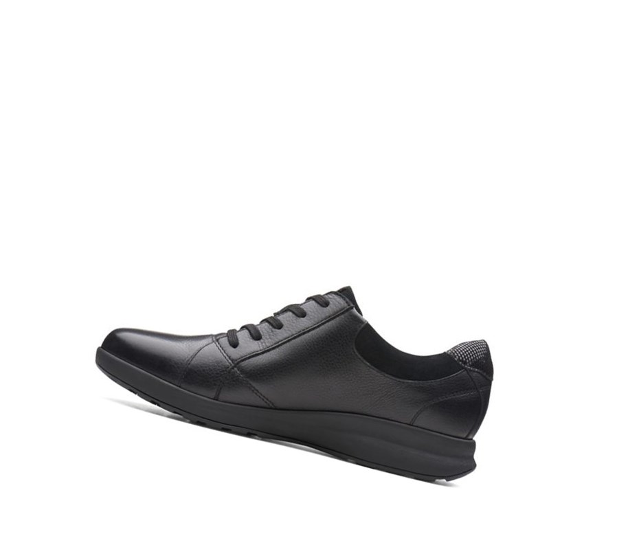 Baskets Clarks Un Adorn Dentelle Cuir Femme Noir | FWDQ64027