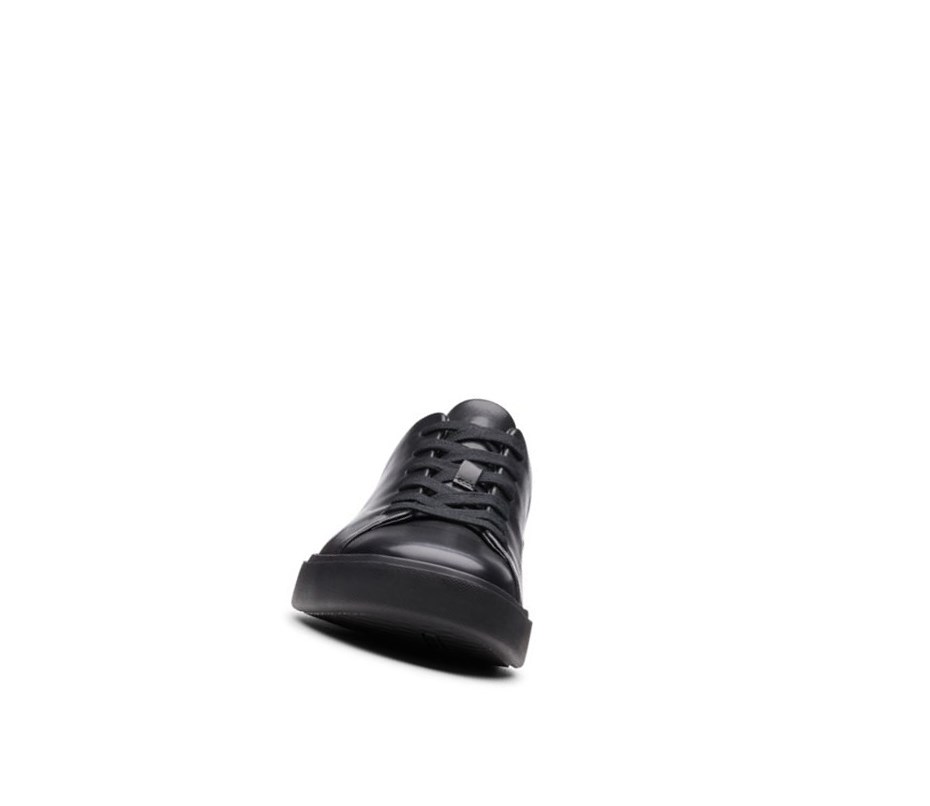 Baskets Clarks Un Costa Dentelle Cuir Homme Noir | OHRE78051