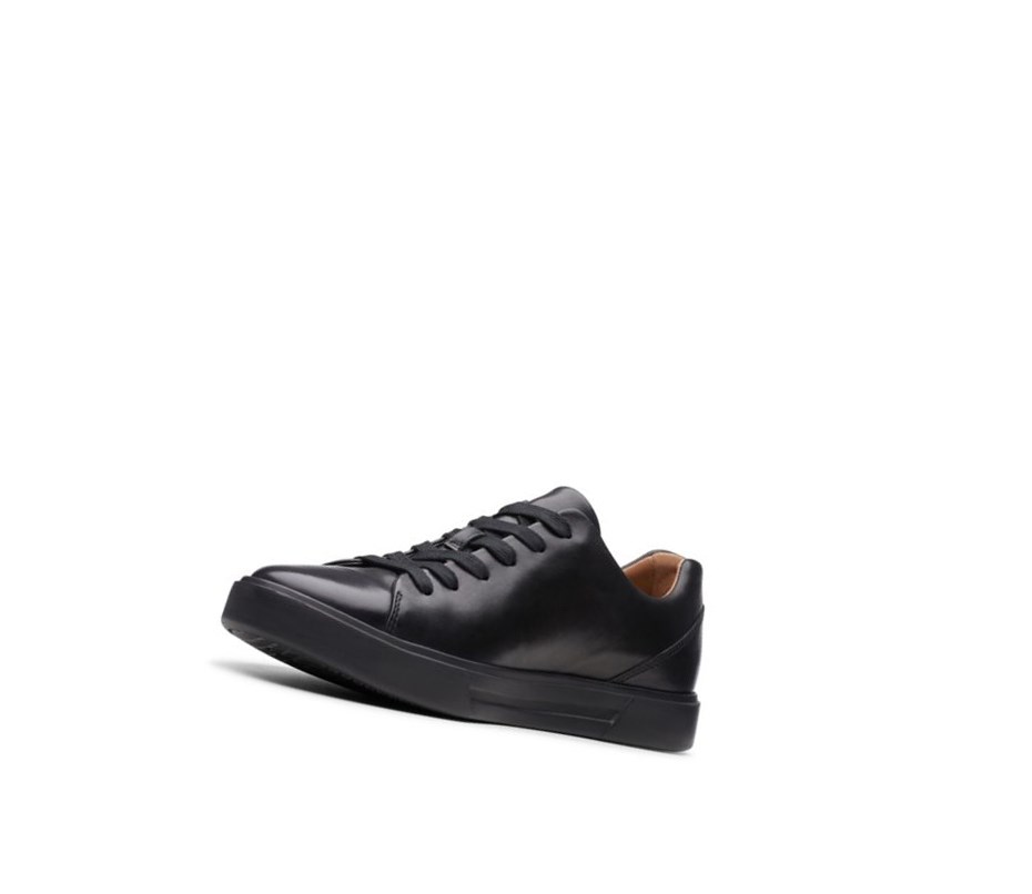 Baskets Clarks Un Costa Dentelle Cuir Homme Noir | OHRE78051