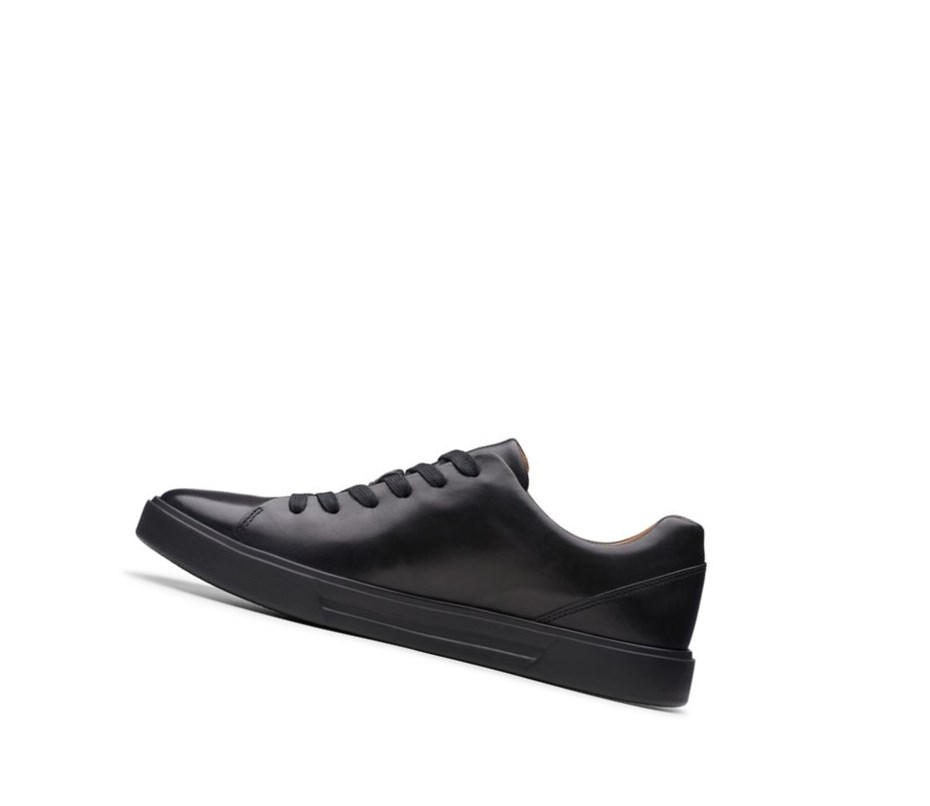 Baskets Clarks Un Costa Dentelle Cuir Homme Noir | OHRE78051