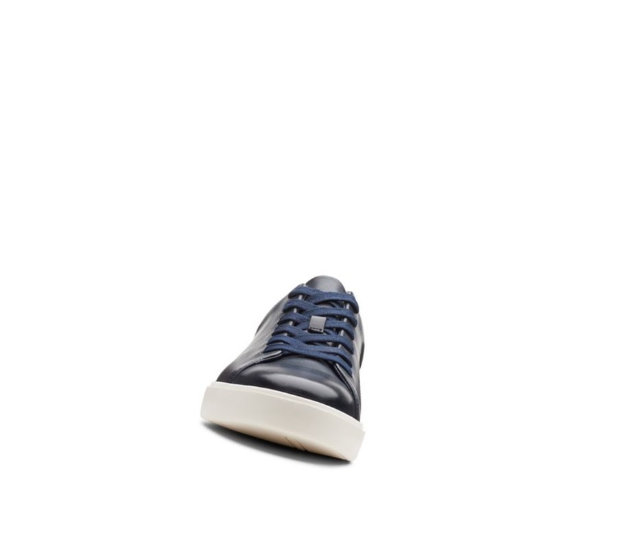 Baskets Clarks Un Costa Dentelle Cuir Homme Bleu Marine | ZMTN29073