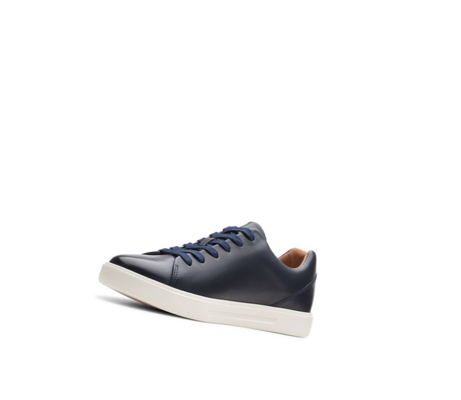 Baskets Clarks Un Costa Dentelle Cuir Homme Bleu Marine | ZMTN29073