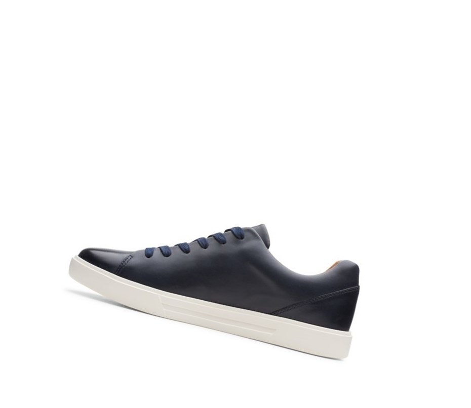 Baskets Clarks Un Costa Dentelle Cuir Homme Bleu Marine | ZMTN29073