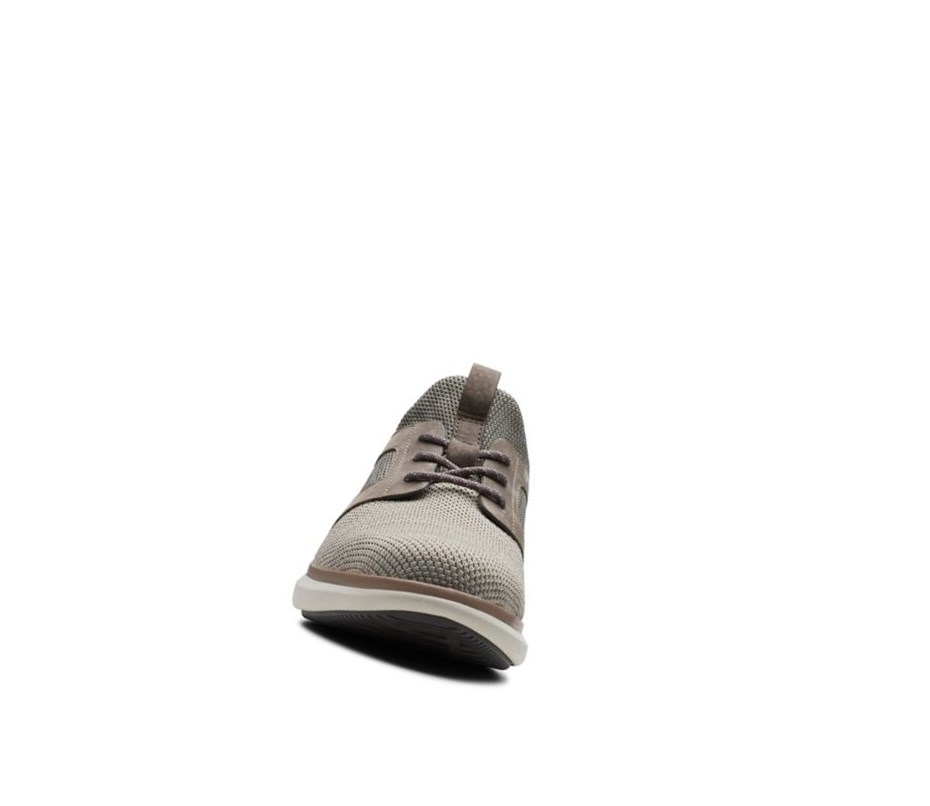 Baskets Clarks Un Globe Dentelle Cuir Homme Beige | ZWNX96510